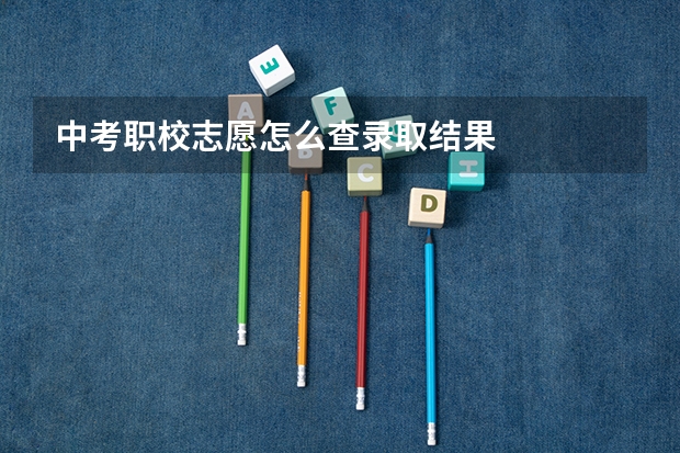 中考职校志愿怎么查录取结果