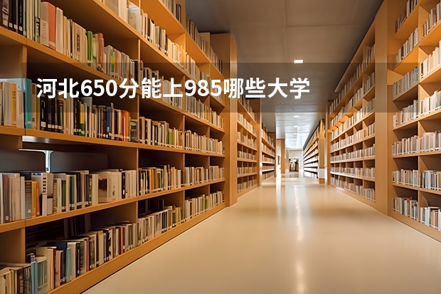 河北650分能上985哪些大学