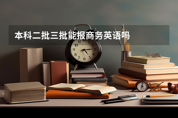 本科二批三批能报商务英语吗