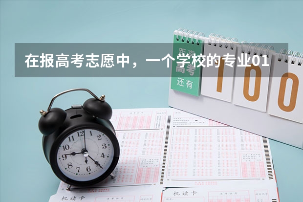 在报高考志愿中，一个学校的专业01,02,03等的区别在哪？大学录取专业代号02 高考志愿专业代号