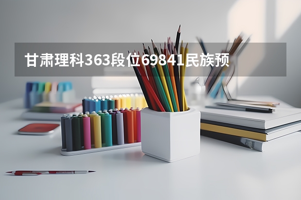 甘肃理科363段位69841民族预科有哪些能报考
