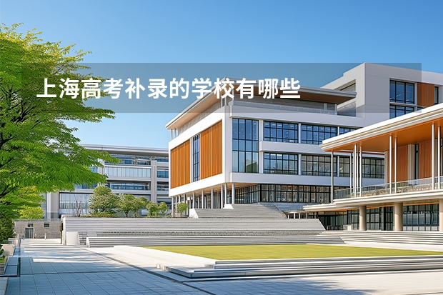 上海高考补录的学校有哪些