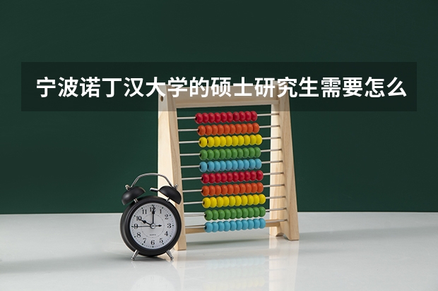 宁波诺丁汉大学的硕士研究生需要怎么样的申请条件