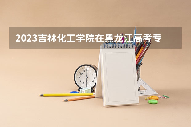2023吉林化工学院在黑龙江高考专业招生计划人数