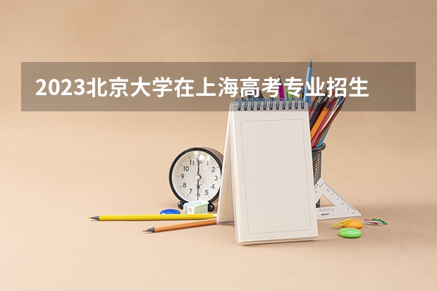 2023北京大学在上海高考专业招生计划人数