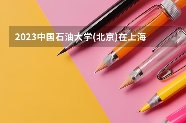 2023中国石油大学(北京)在上海高考专业招生计划人数