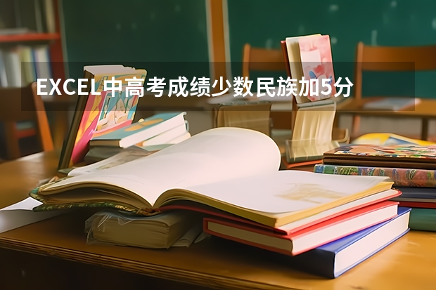 EXCEL中高考成绩少数民族加5分汉族不加分,求出加分后的成绩,如何使用计算