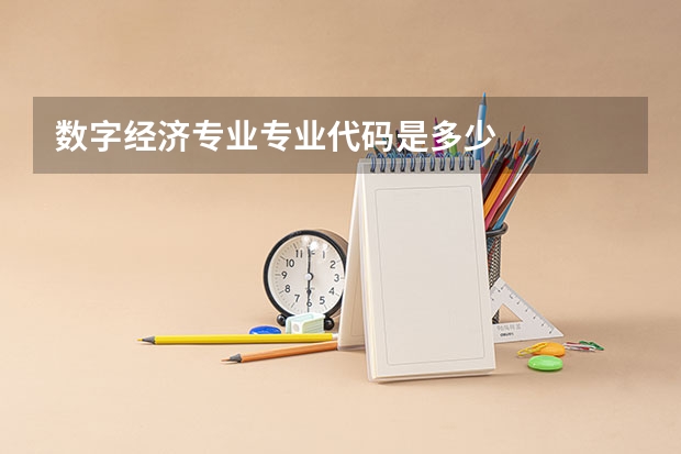 数字经济专业专业代码是多少