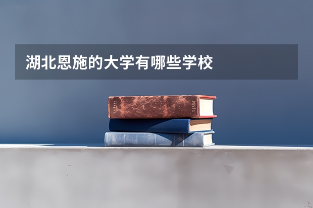 湖北恩施的大学有哪些学校