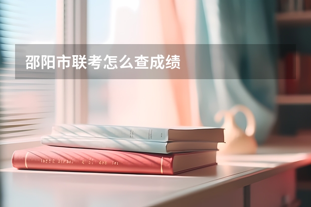 邵阳市联考怎么查成绩