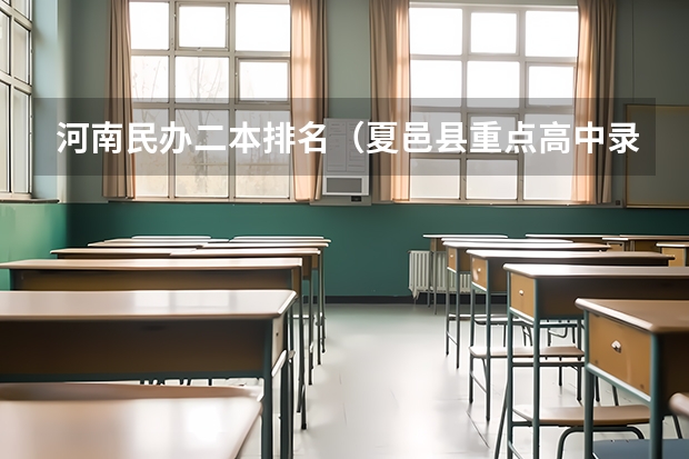 河南民办二本排名（夏邑县重点高中录取名单）