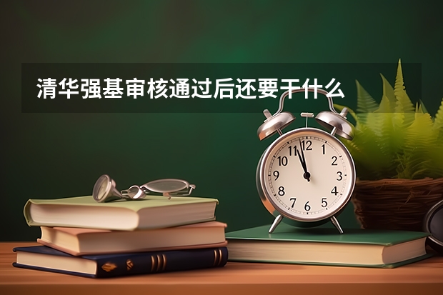 清华强基审核通过后还要干什么