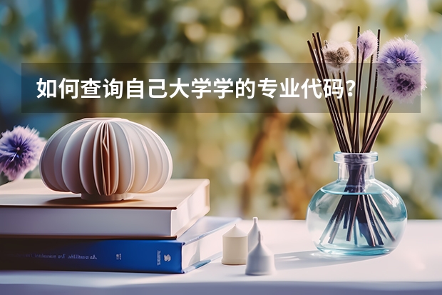 如何查询自己大学学的专业代码？
