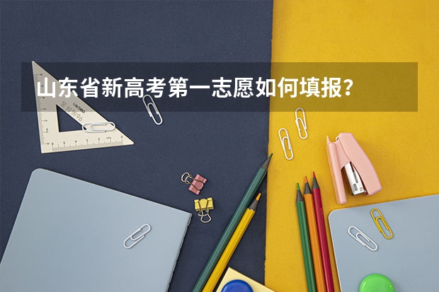 山东省新高考第一志愿如何填报？