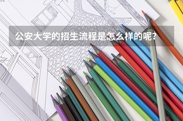 公安大学的招生流程是怎么样的呢?