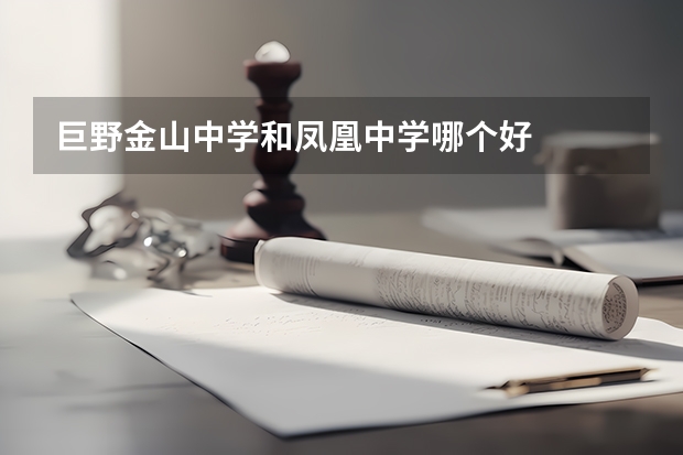 巨野金山中学和凤凰中学哪个好