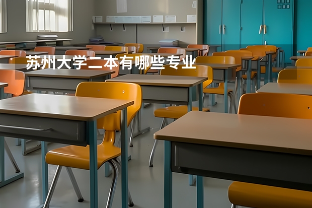 苏州大学二本有哪些专业