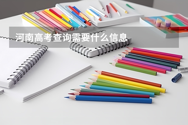 河南高考查询需要什么信息