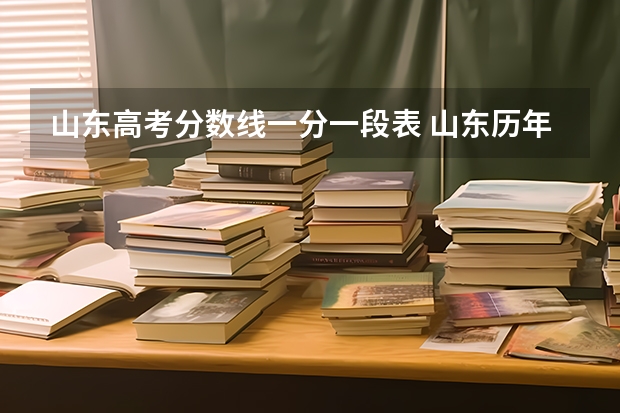 山东高考分数线一分一段表 山东历年高考分数线