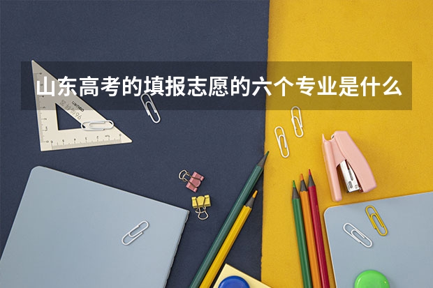 山东高考的填报志愿的六个专业是什么关系？