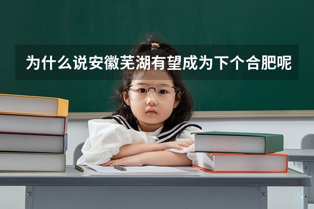 为什么说安徽芜湖有望成为下个合肥呢？