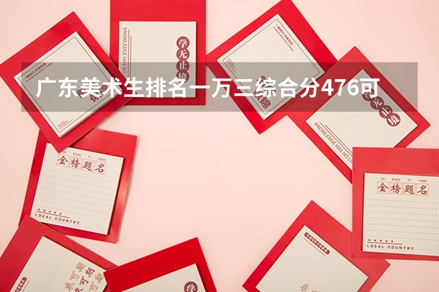 广东美术生排名一万三综合分476可以上什么大学呢?