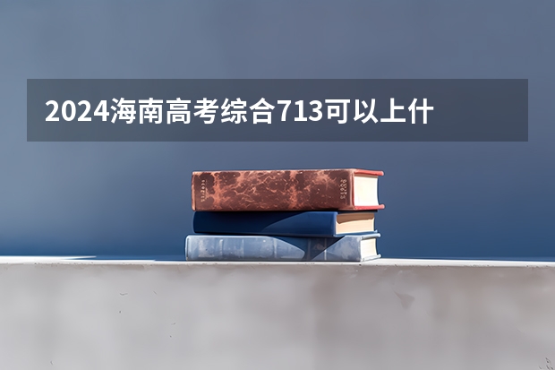 2024海南高考综合713可以上什么大学预测