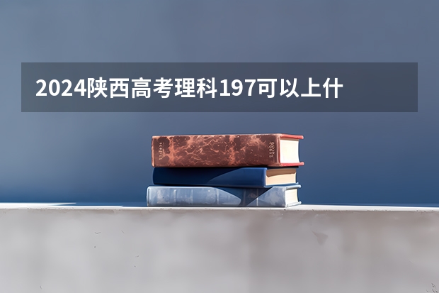 2024陕西高考理科197可以上什么大学预测