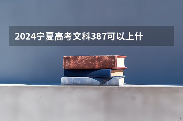 2024宁夏高考文科387可以上什么大学预测