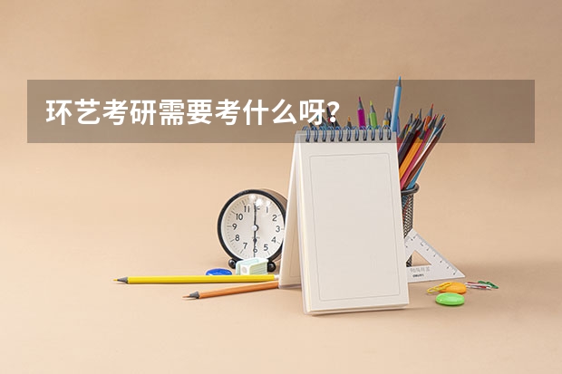环艺考研需要考什么呀?