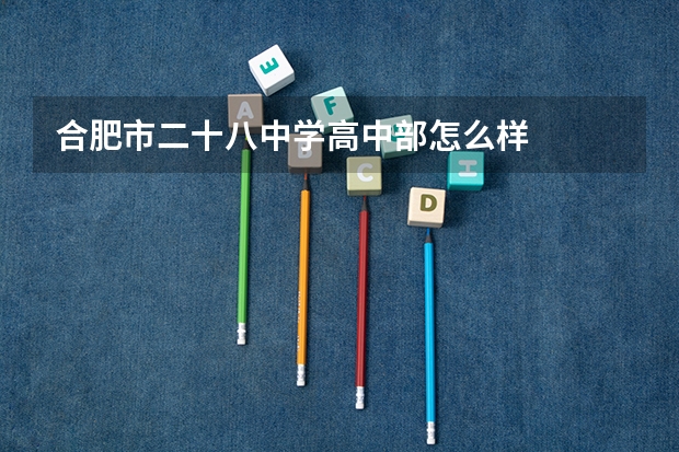 合肥市二十八中学高中部怎么样