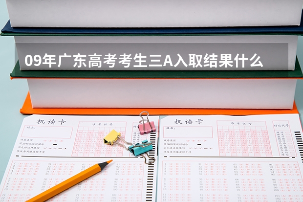 09年广东高考考生三A入取结果什么时候公布?