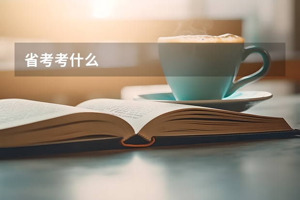 省考考什么