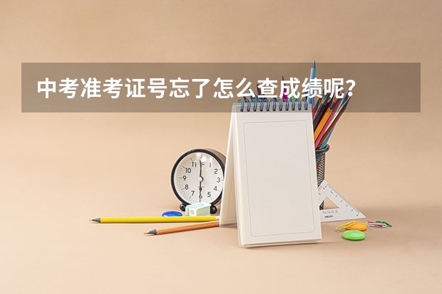 中考准考证号忘了怎么查成绩呢？