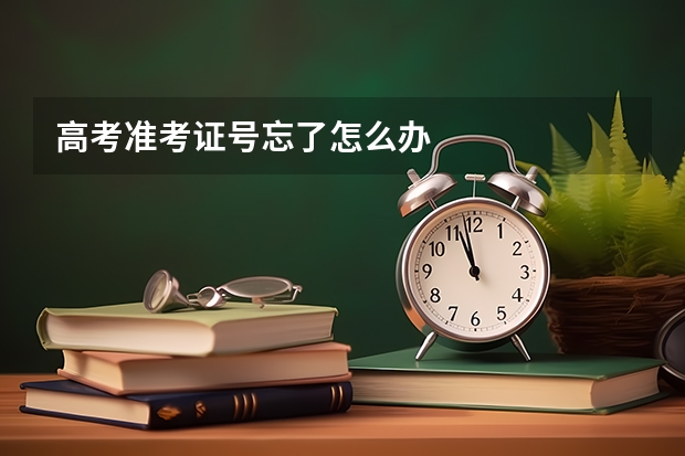 高考准考证号忘了怎么办