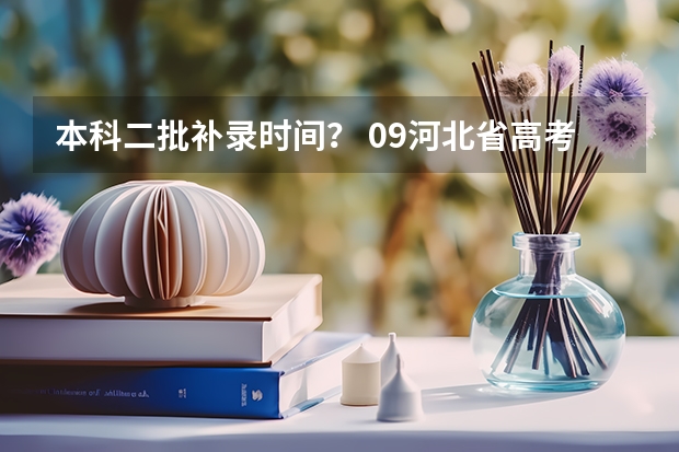 本科二批补录时间? 09河北省高考二本补录问题