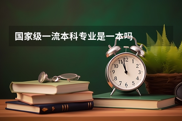 国家级一流本科专业是一本吗