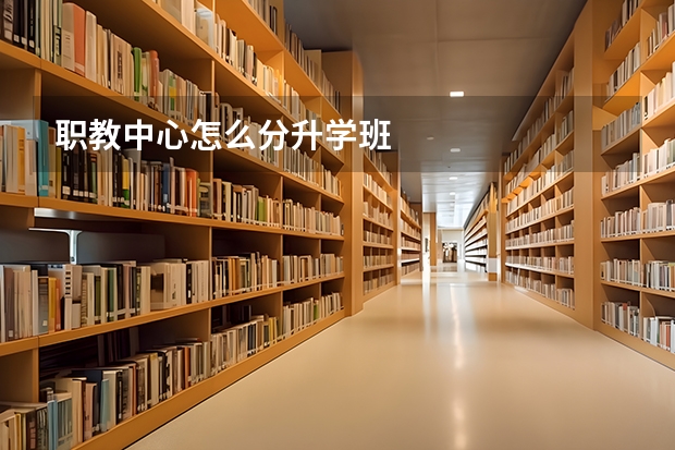 职教中心怎么分升学班