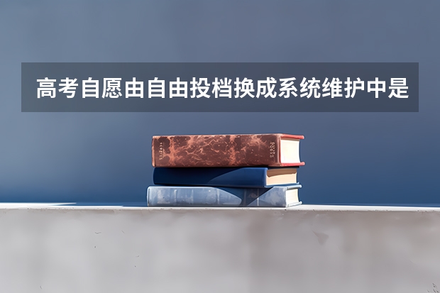 高考自愿由自由投档换成系统维护中是什么意思?