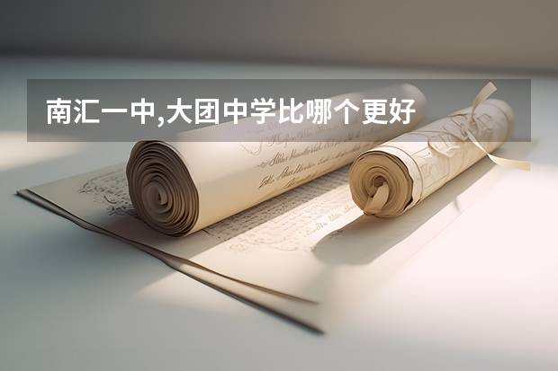 南汇一中,大团中学比哪个更好