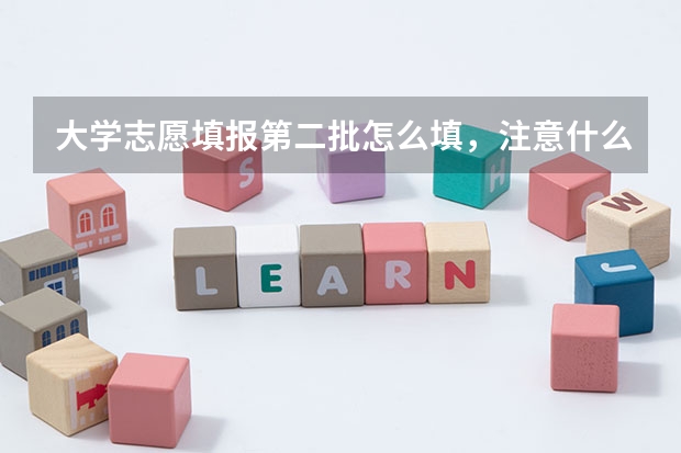 大学志愿填报第二批怎么填,注意什么