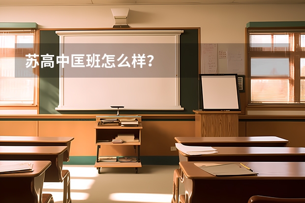 苏高中匡班怎么样？