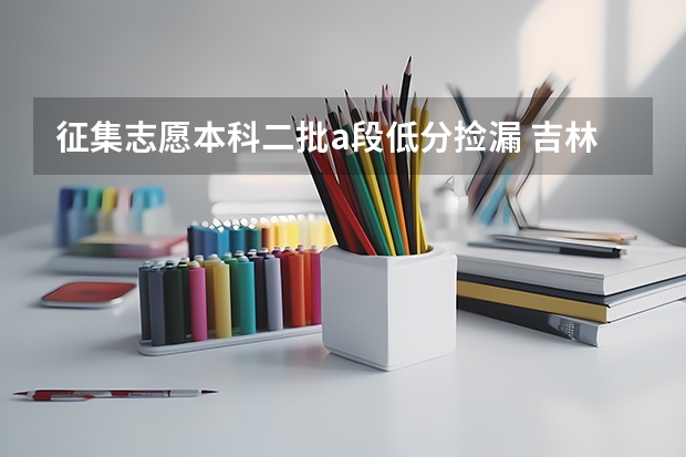 征集志愿本科二批a段低分捡漏 吉林第二批A段艺术类正式征集志愿