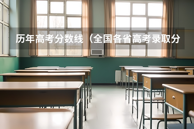 历年高考分数线(全国各省高考录取分数线排名)