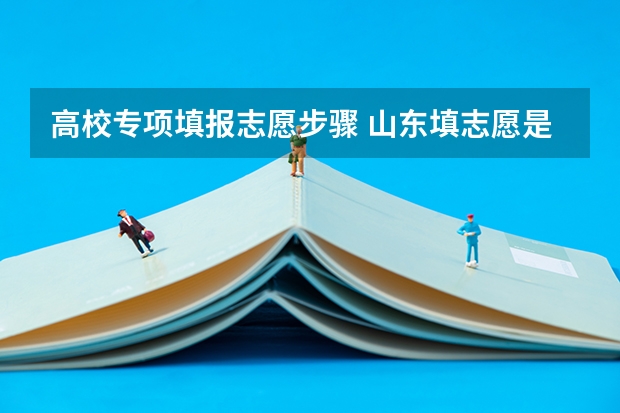 高校专项填报志愿步骤 山东填志愿是几号到几号