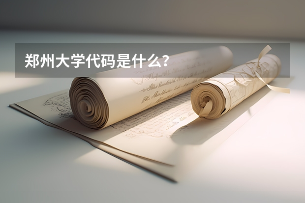 郑州大学代码是什么？
