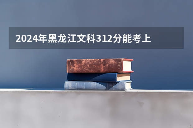2024年黑龙江文科312分能考上什么大学?