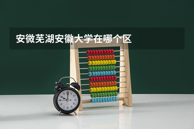 安微芜湖安徽大学在哪个区