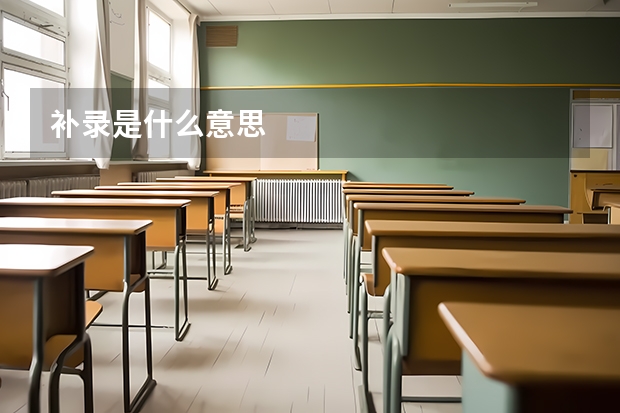 补录是什么意思