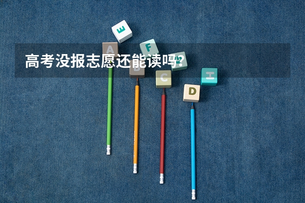 高考没报志愿还能读吗?